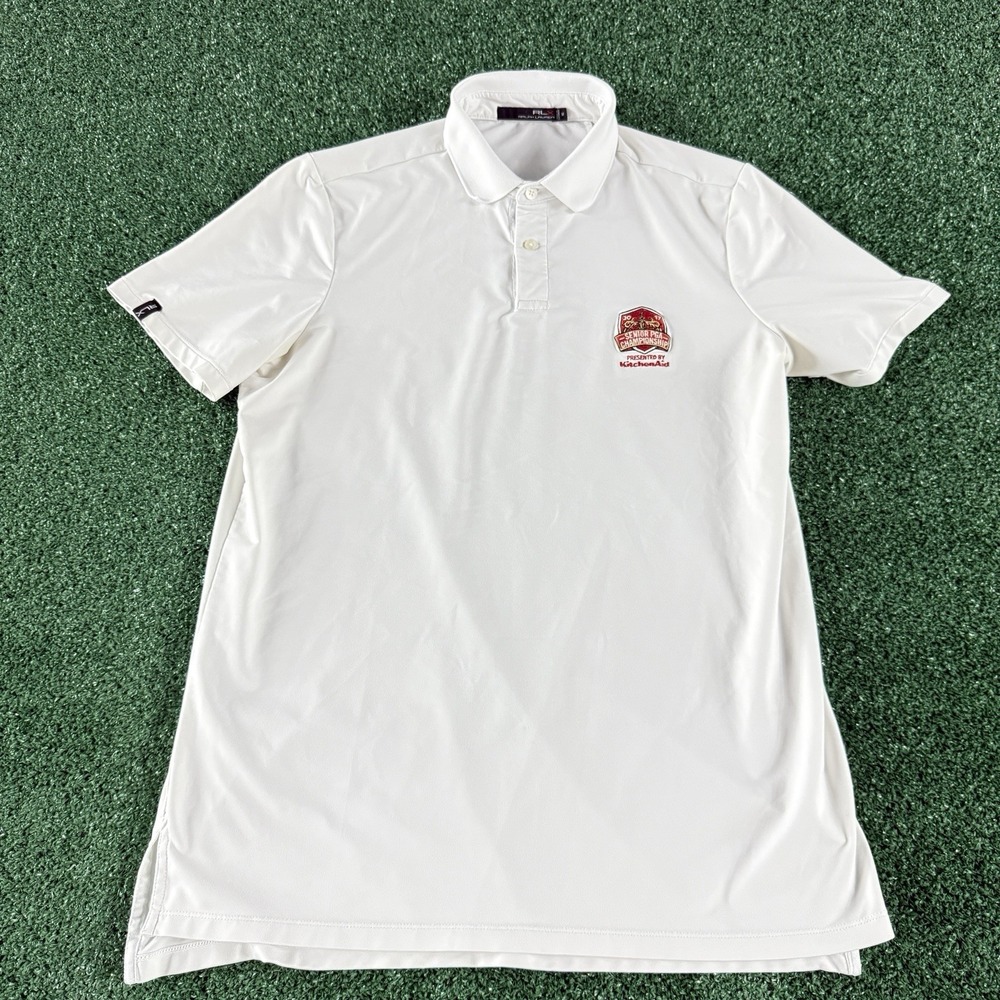 RLX Ralph Lauren PGA Men's Short Sleeve Polo Shirt Size Medium White